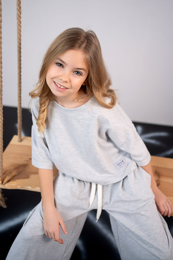 Komplet dziewczęcy Lola szary
