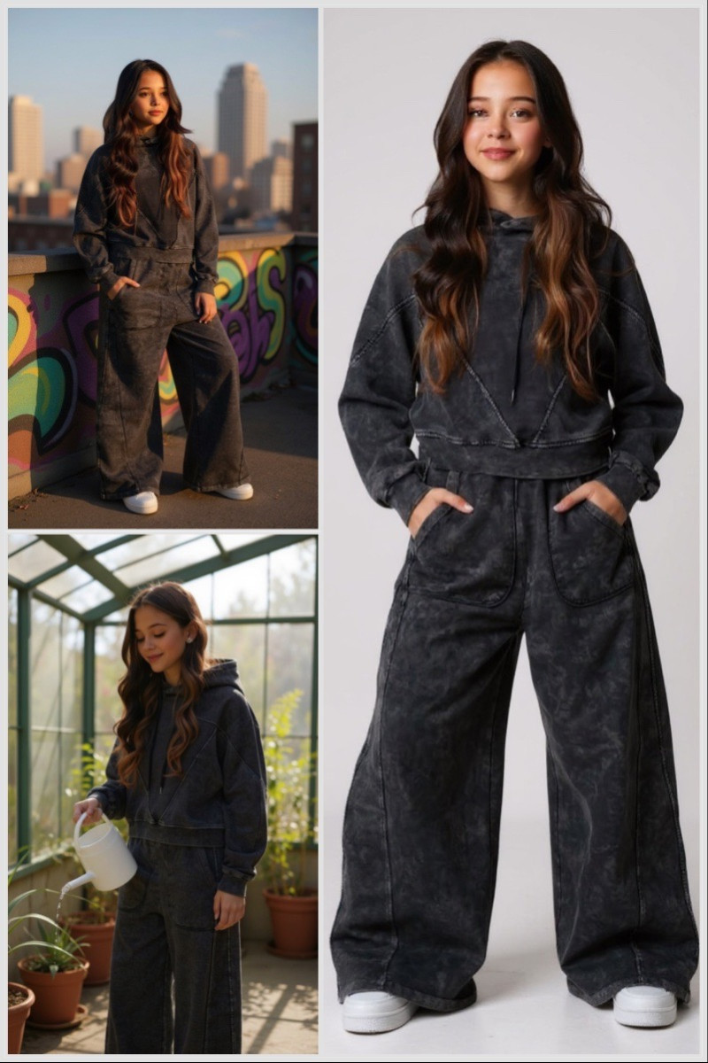 Komplet bluza i spodnie Viki ciemny grafit Komplet bluza i spodnie Viki ciemny grafit