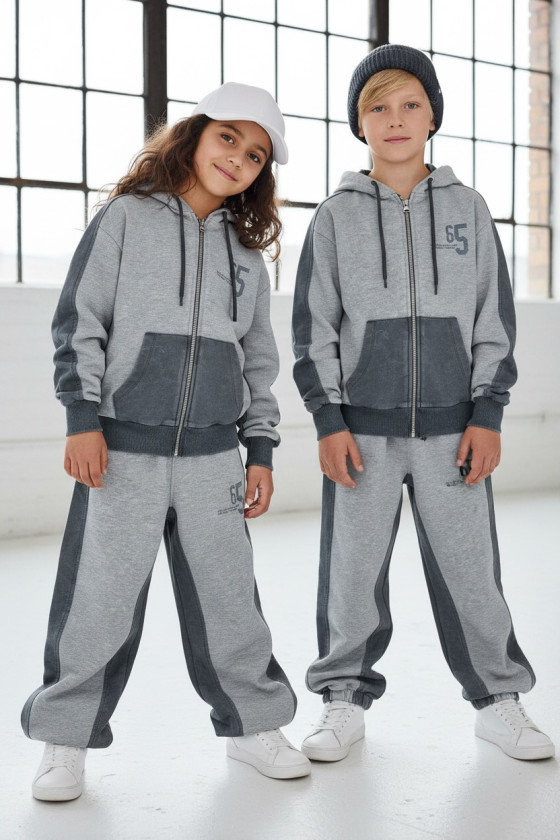 Komplet uniwersalny bluza rozpinana i spodnie 65