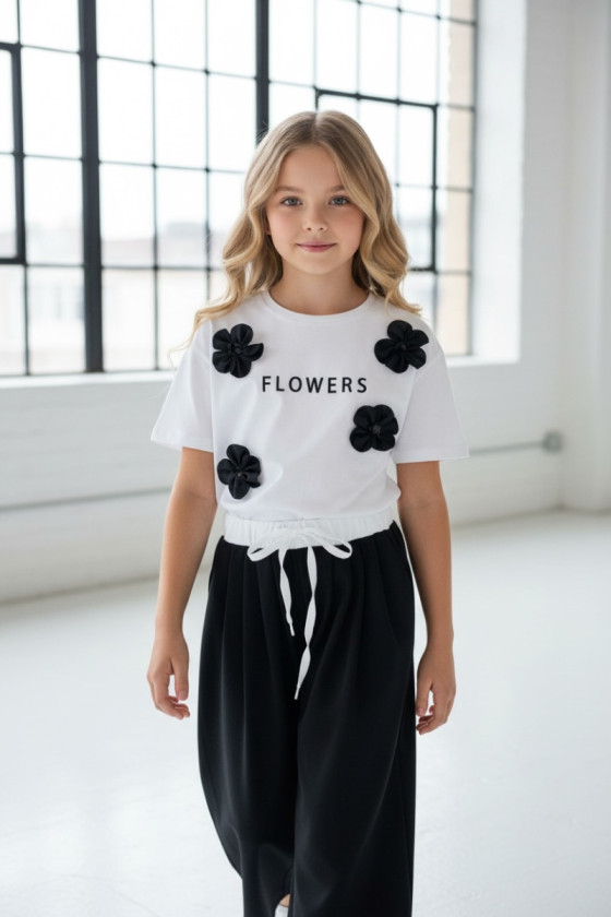 Bluzka biała dziewczęca Oktawia