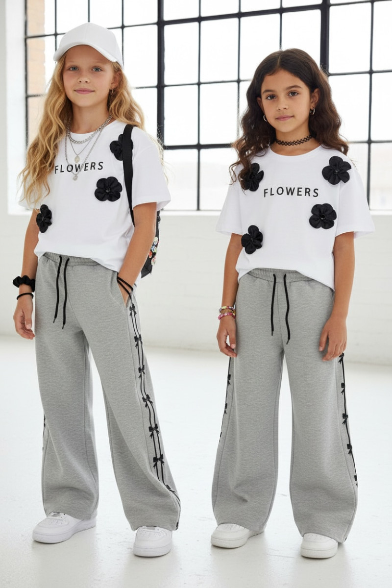 Spodnie dresowe Kokardki szare