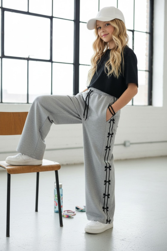 Spodnie dresowe Kokardki szare