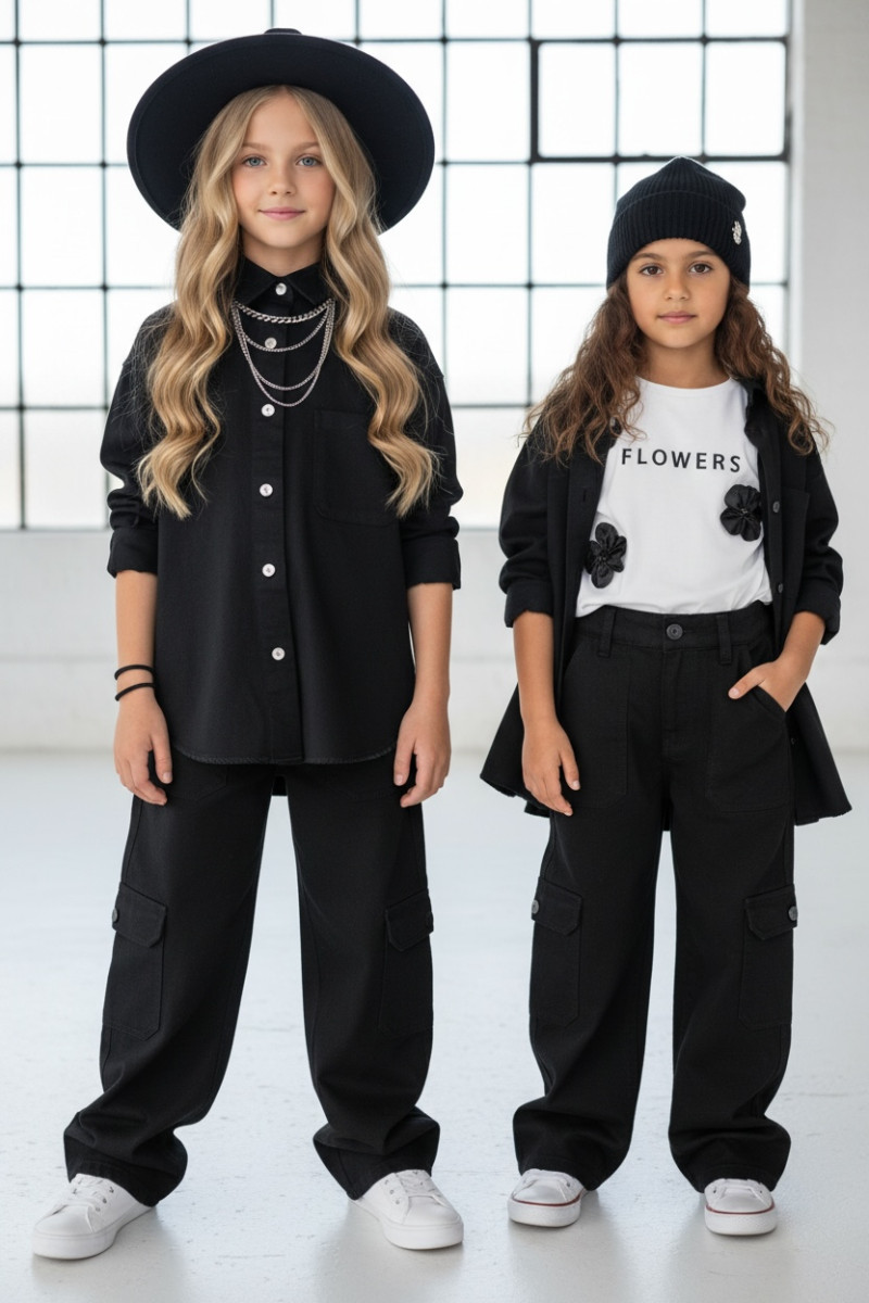 Komplet dla dziewczynki Nadia czarny