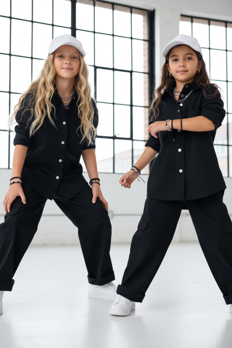 Komplet dla dziewczynki Nadia czarny