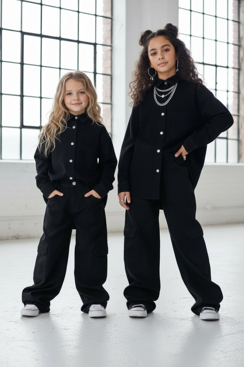 Komplet dla dziewczynki Nadia czarny