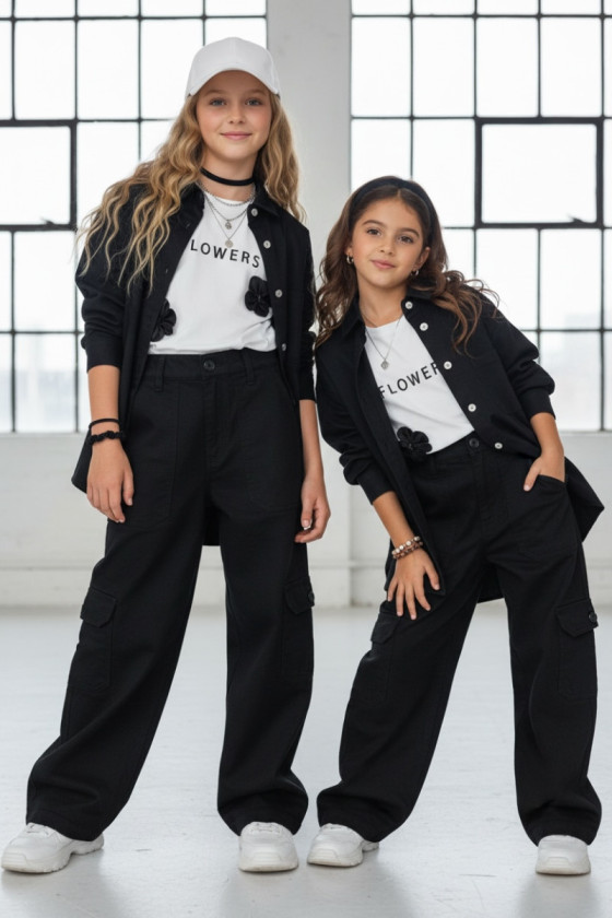 Komplet dla dziewczynki Nadia czarny