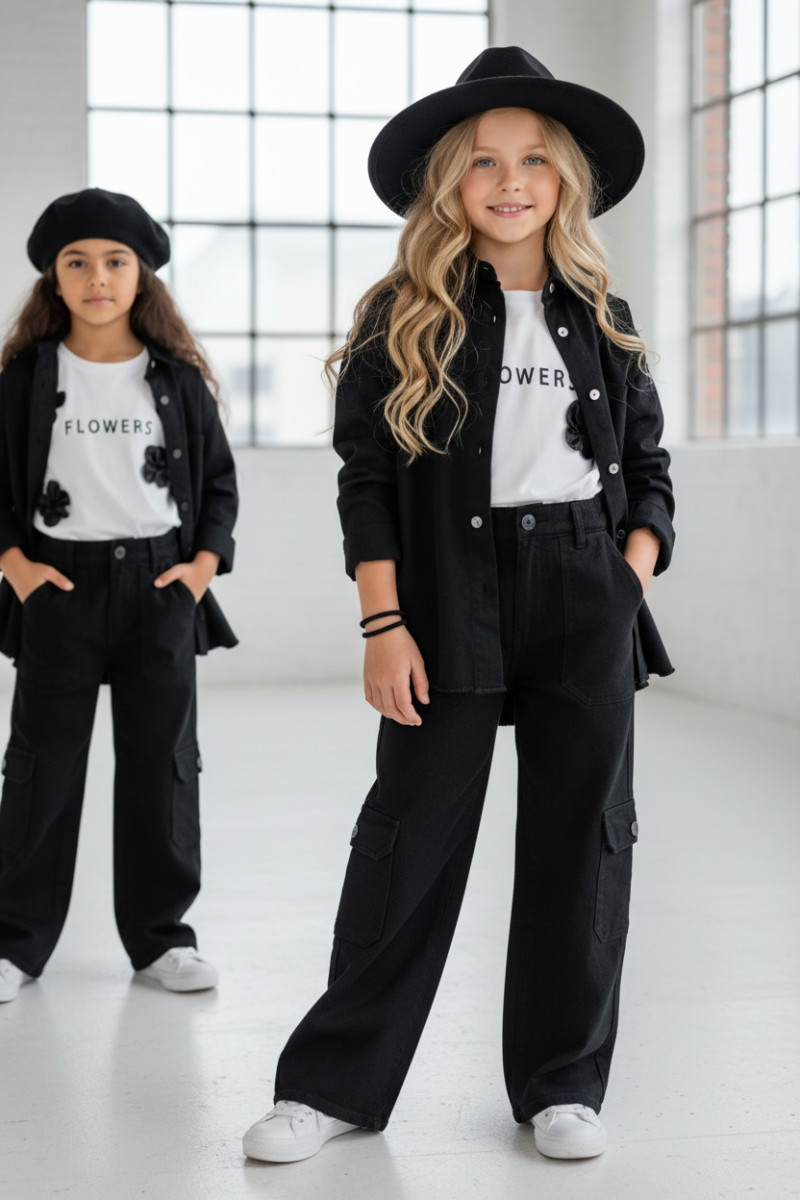 Komplet dla dziewczynki Nadia czarny