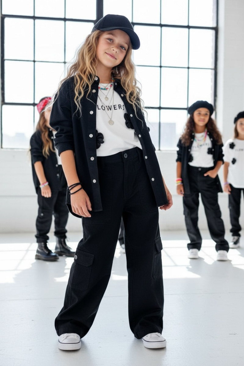 Komplet dla dziewczynki Nadia czarny