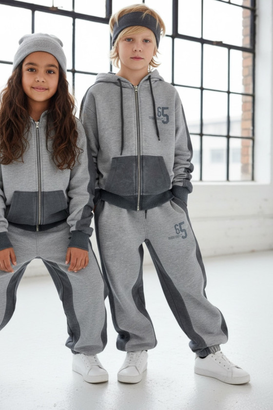 Komplet uniwersalny bluza rozpinana i spodnie 65