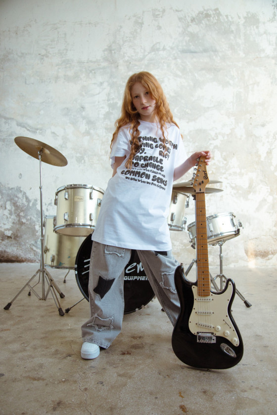 Długi T-shirt dla dziewczynki Change