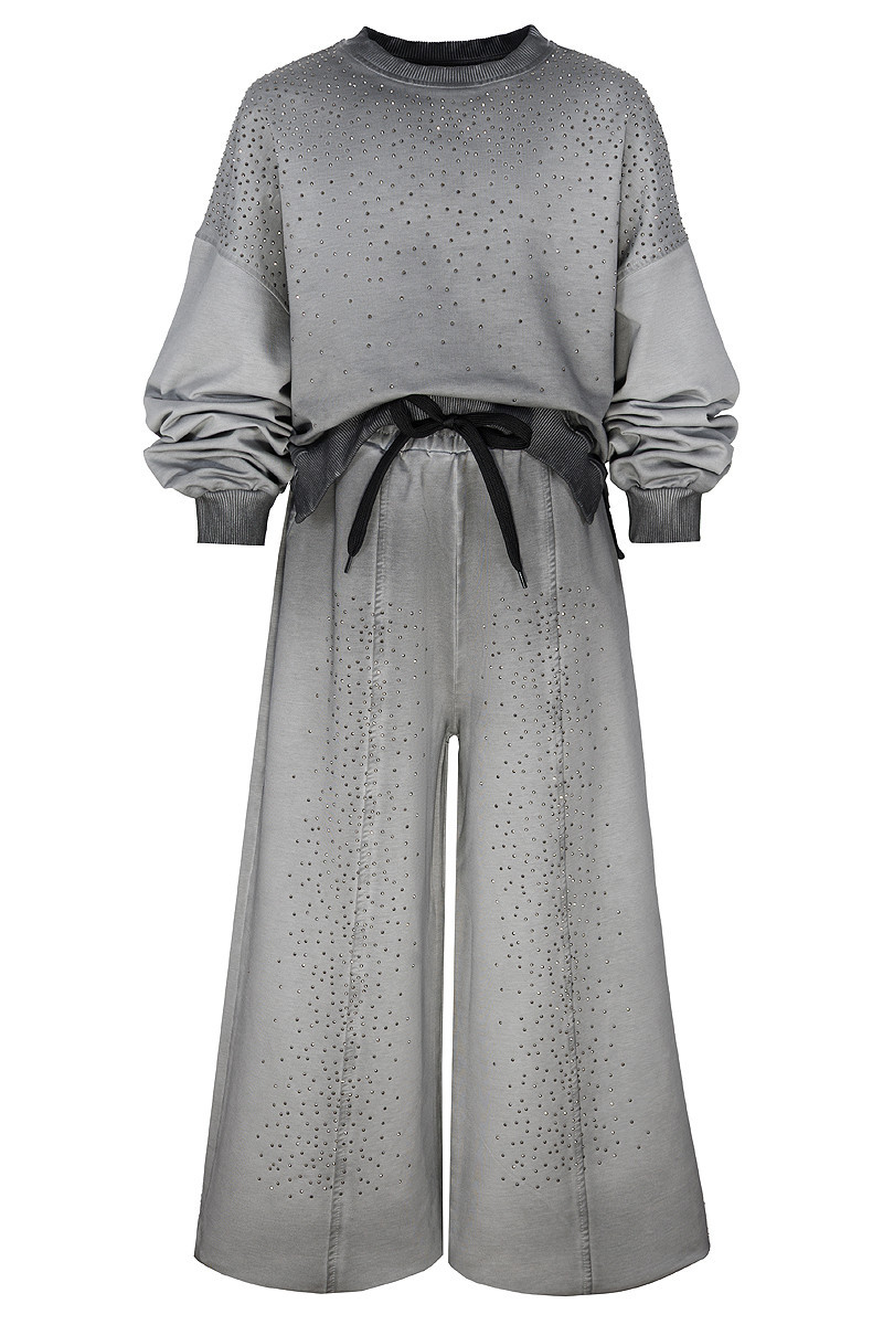 Komplet dla dziewczynki Silver Dots bluza i spodnie