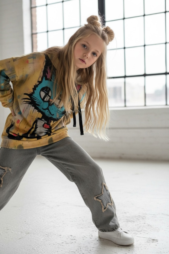 Bluza Kici Miau bawełna pętelkowa Kitty