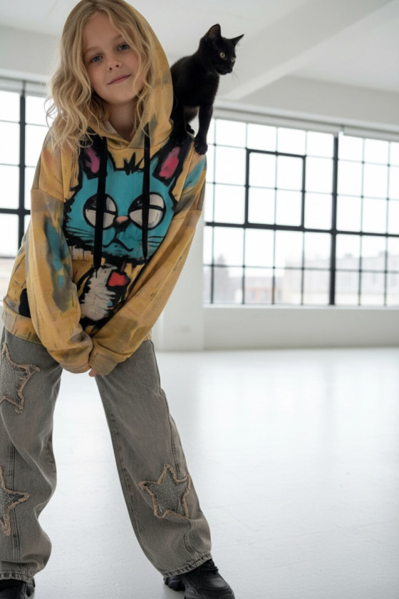 Bluza Kici Miau bawełna pętelkowa Kitty