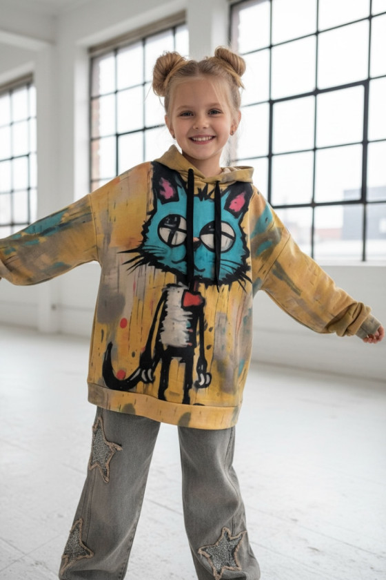 Bluza Kici Miau bawełna pętelkowa Kitty