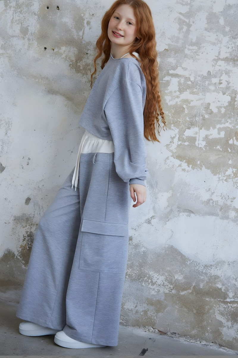 Komplet 3-częściowy dzewczęcy Emma buza, top, spodnie