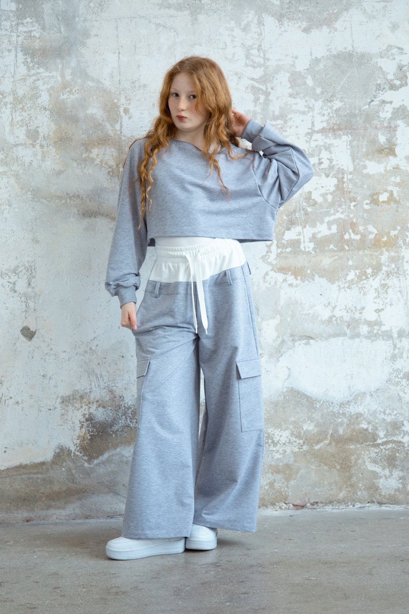 Komplet 3-częściowy dzewczęcy Emma buza, top, spodnie