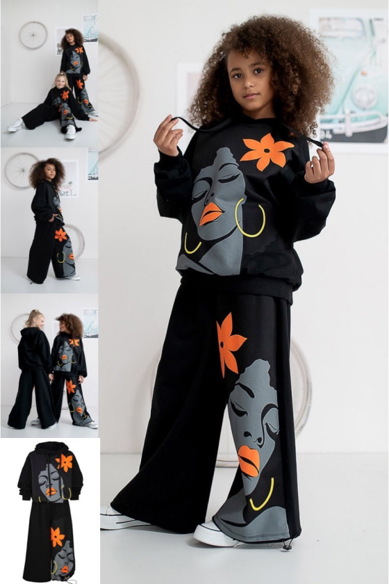 Komplet dla dziewczynki Boni czarny