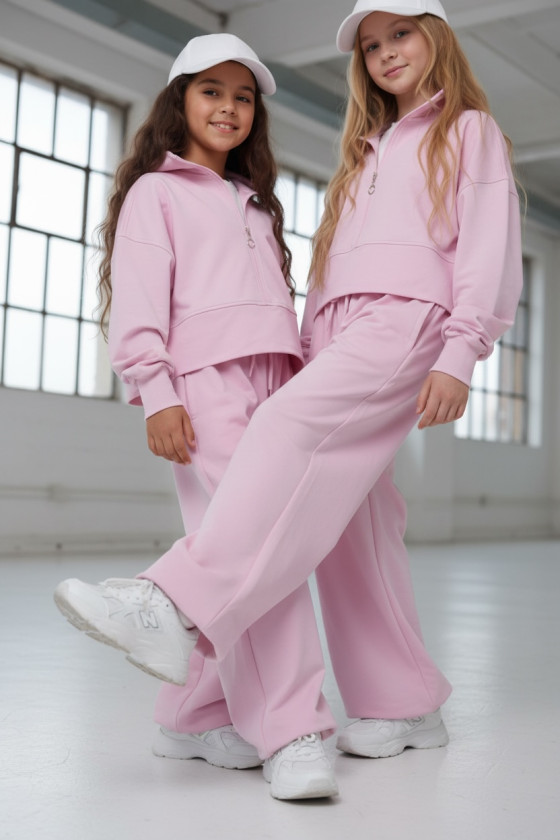 Komplet dla dziewczynki bluza i spodnie Light Pink