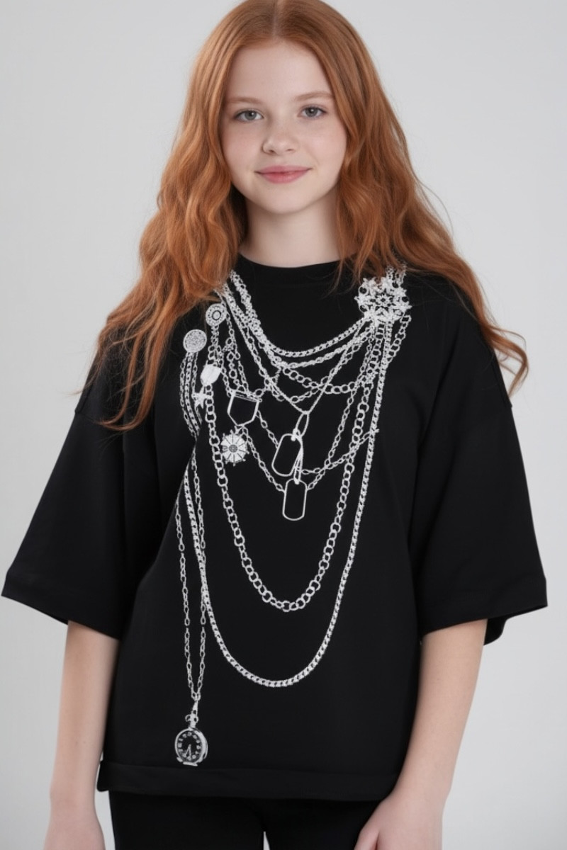 T-shirt Biżu Czarny