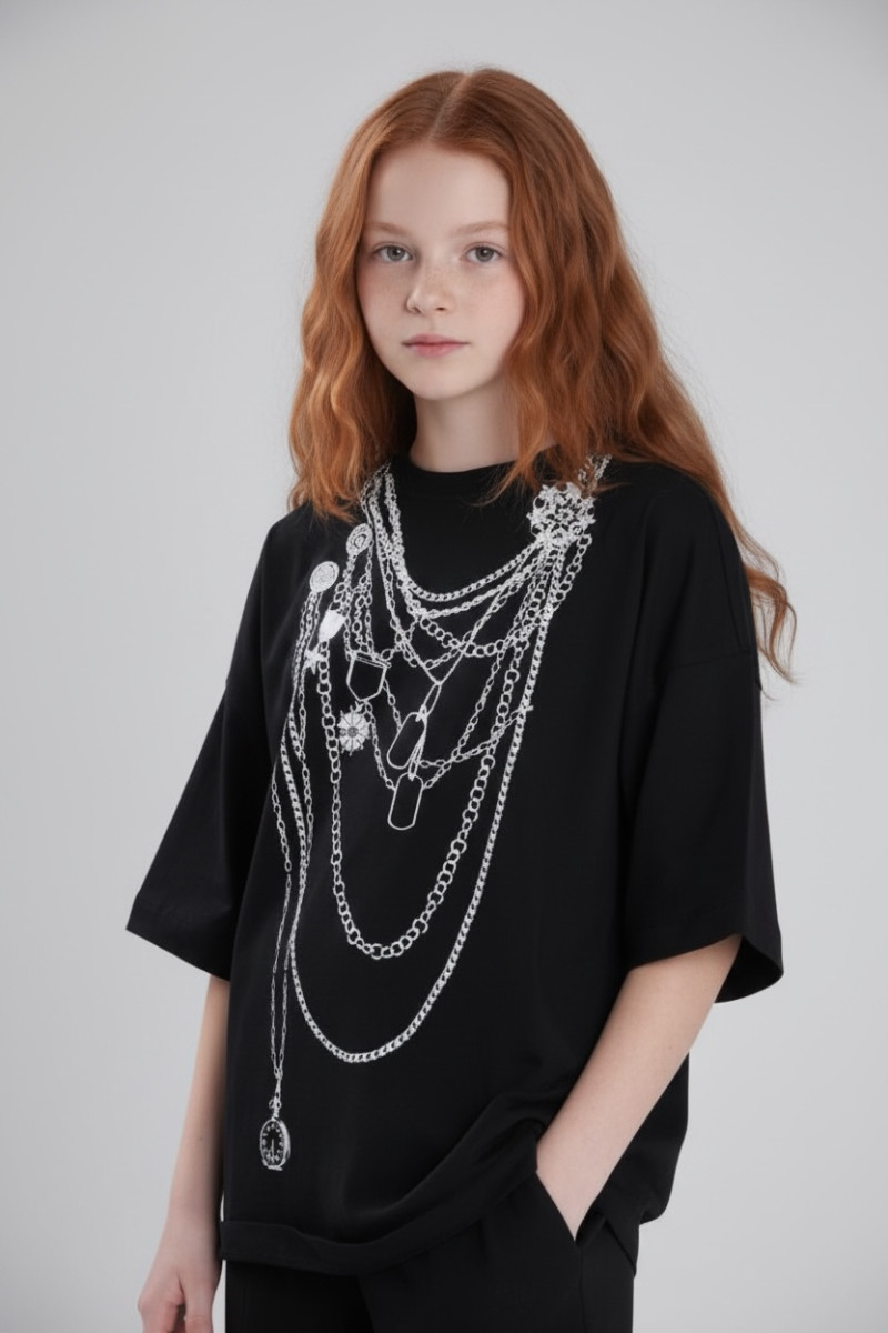 T-shirt Biżu Czarny