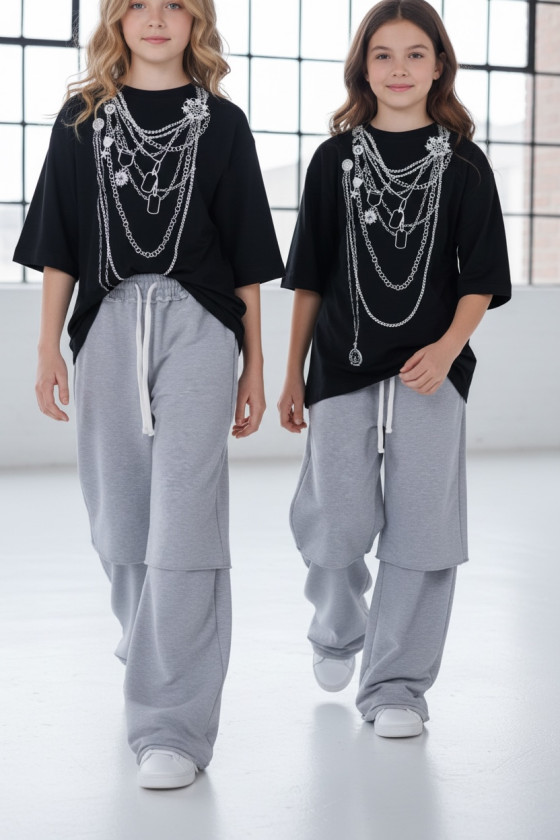 T-shirt Biżu Czarny