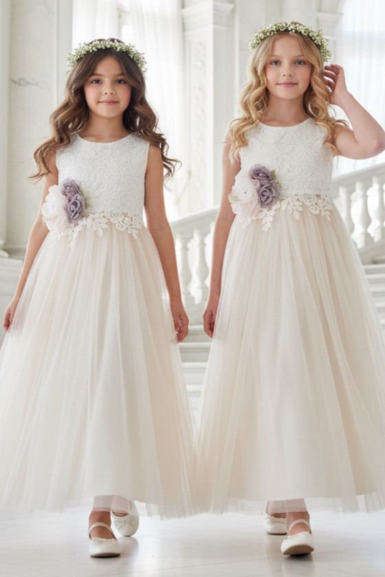 Sukienka dla dziewczynki Wiktoria delikatna morelka