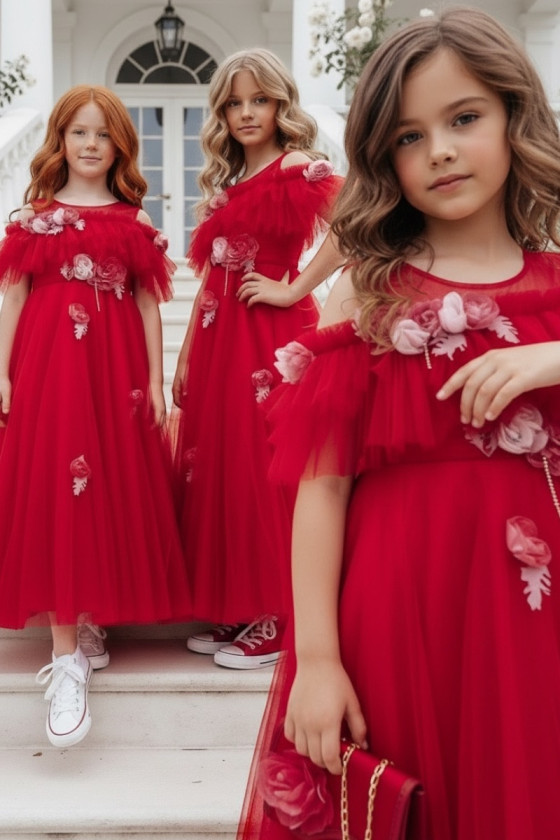 Sukienka z torebką Rossy czerwona