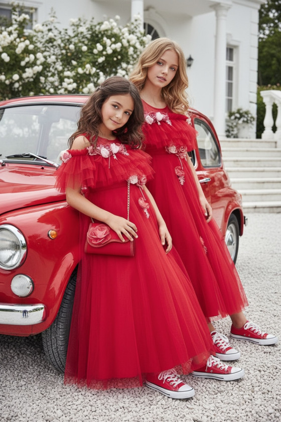 Sukienka z torebką Rossy czerwona