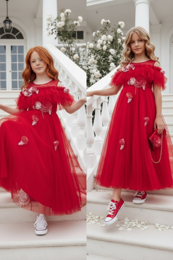 Sukienka z torebką Rossy czerwona