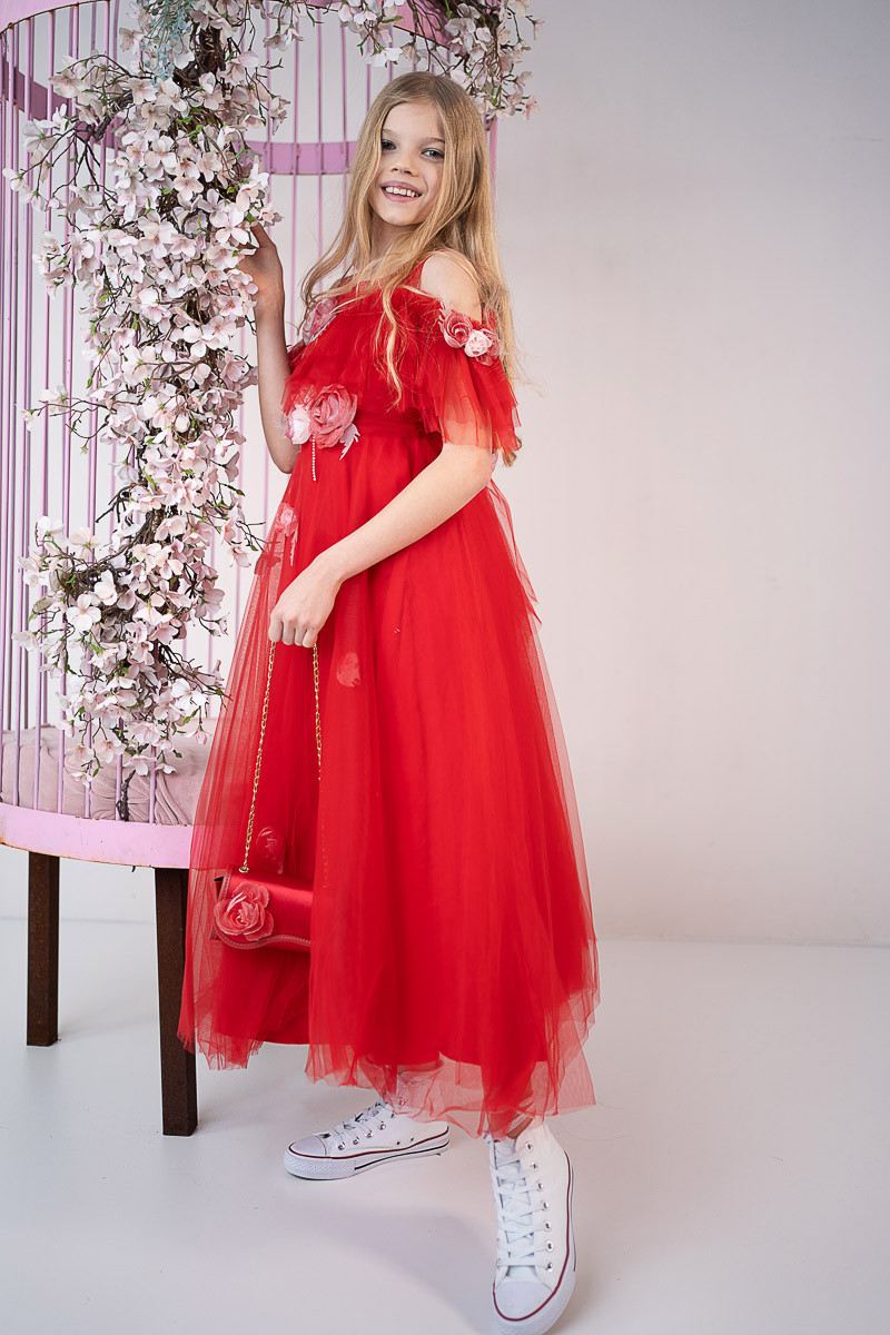 Sukienka z torebką Rossy czerwona