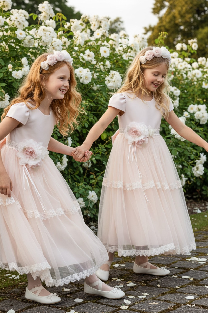 Sukienka z opaską Princesska morelka