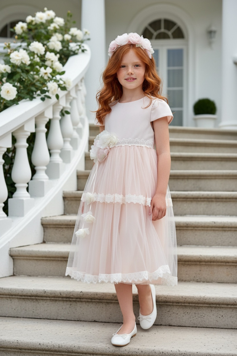 Sukienka z opaską Princesska morelka