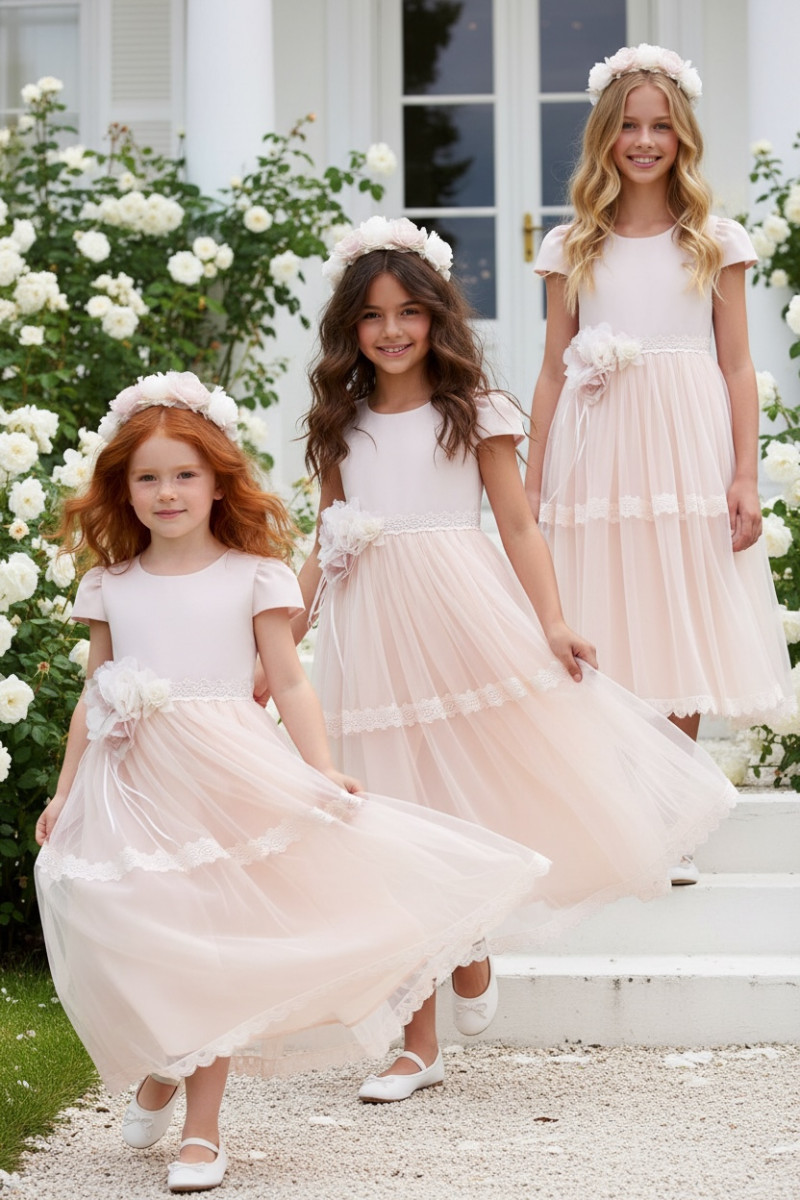 Sukienka z opaską Princesska morelka