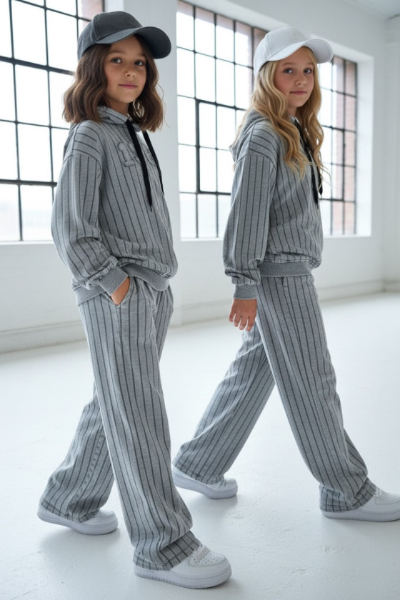 Komplet bluza i spodnie Grey Paski