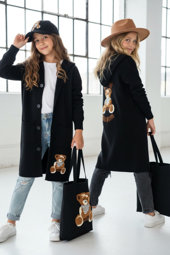 Kardigan 2w1 z torebką Hug Me