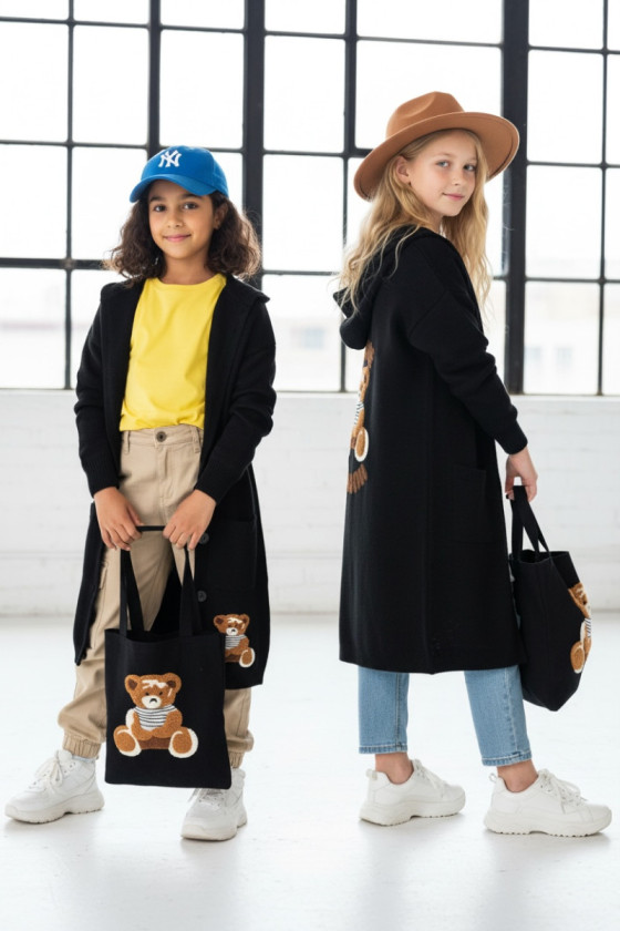 Kardigan 2w1 z torebką Hug Me