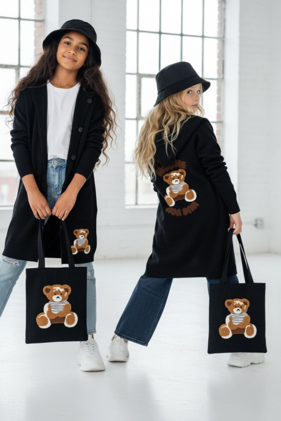 Kardigan 2w1 z torebką Hug Me