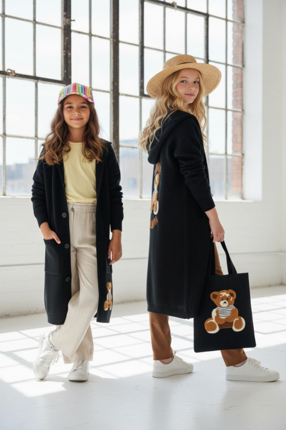 Kardigan 2w1 z torebką Hug Me