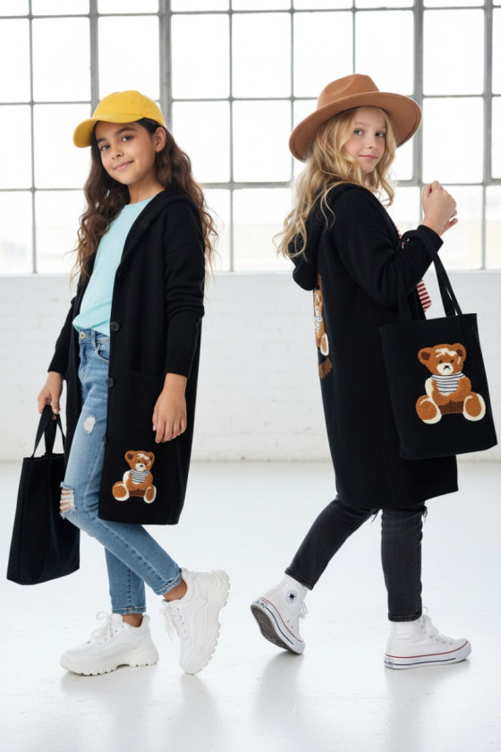 Kardigan 2w1 z torebką Hug Me