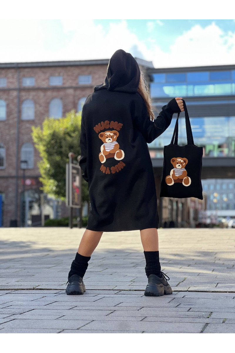 Kardigan 2w1 z torebką Hug Me