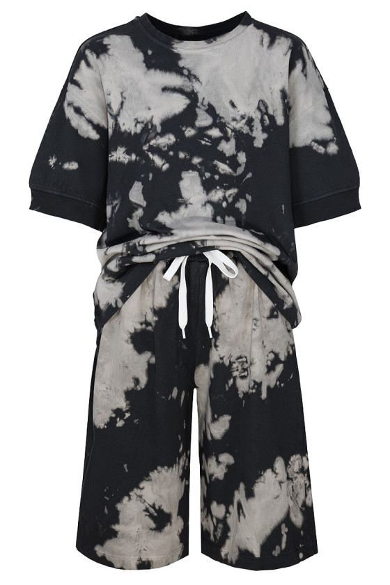 Komplet unisex Tie dye bluzka i spodenki