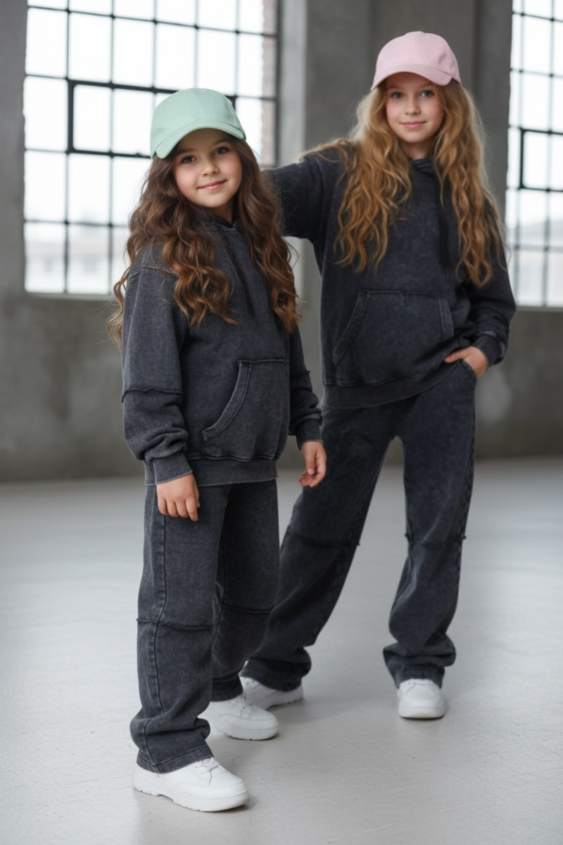 Komplet bluza i spodnie Energy Flow ciemny grafit