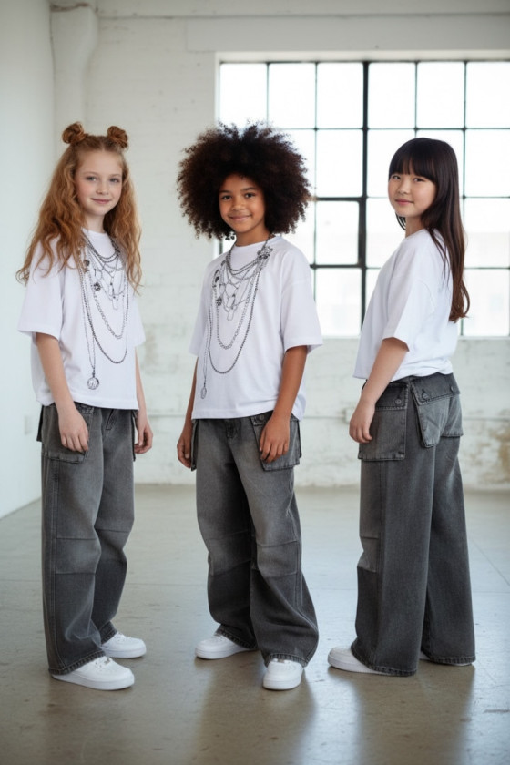 Spodnie jeans Pocet grafit