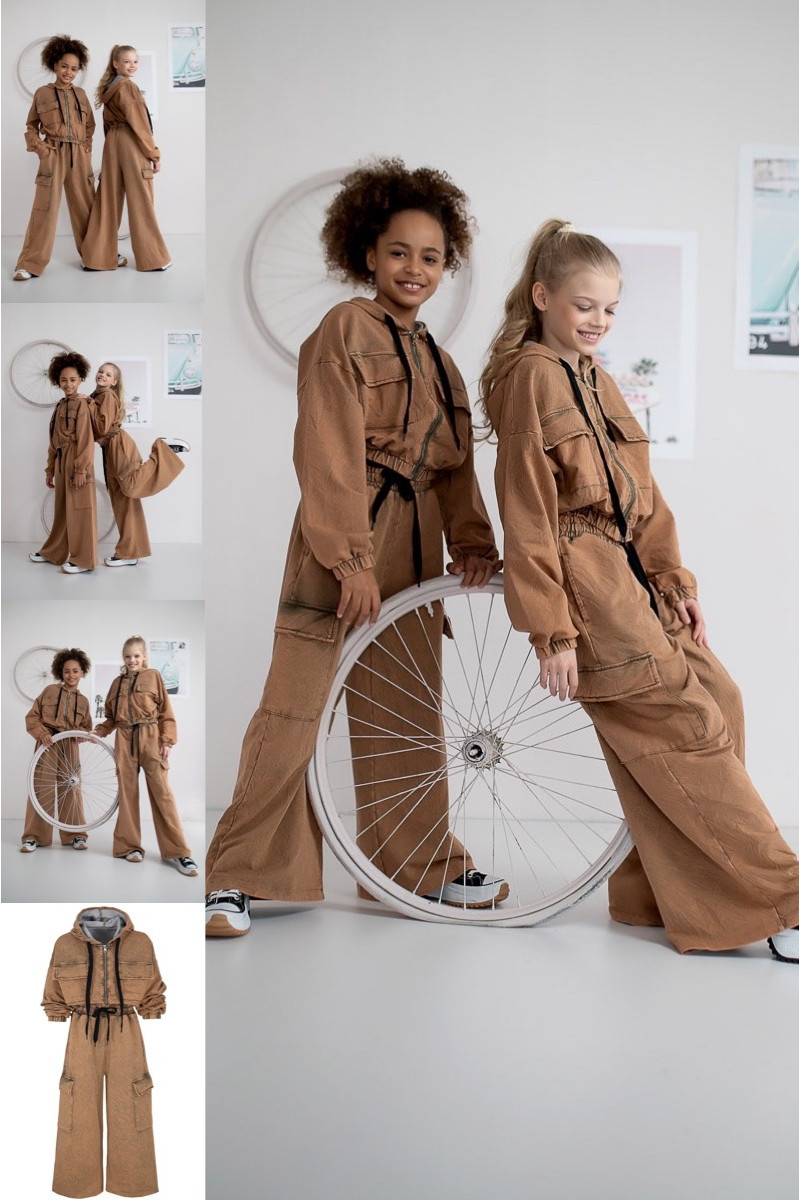 Komplet dla dziewczynki Melisa brąz