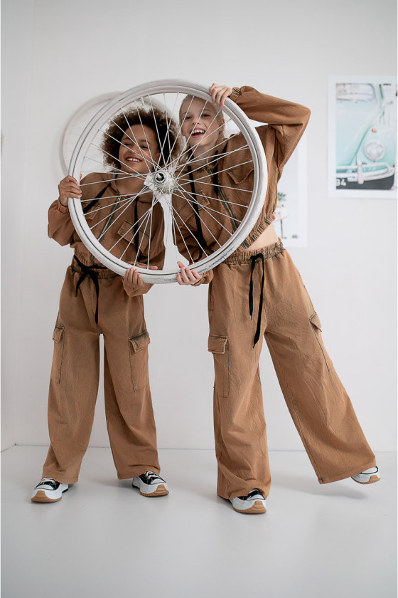 Komplet dla dziewczynki Melisa brąz