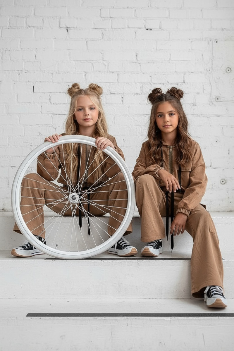 Komplet dla dziewczynki Melisa brąz