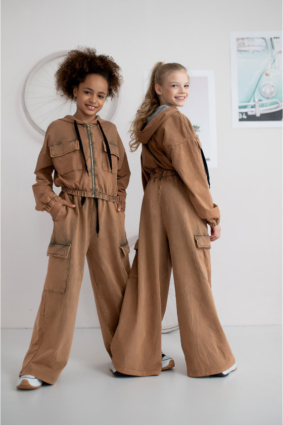 Komplet dla dziewczynki Melisa brąz