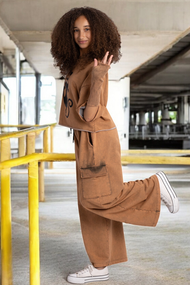 Komplet 3w1 Cat & Mouse bluzka, spodnie, mitenki