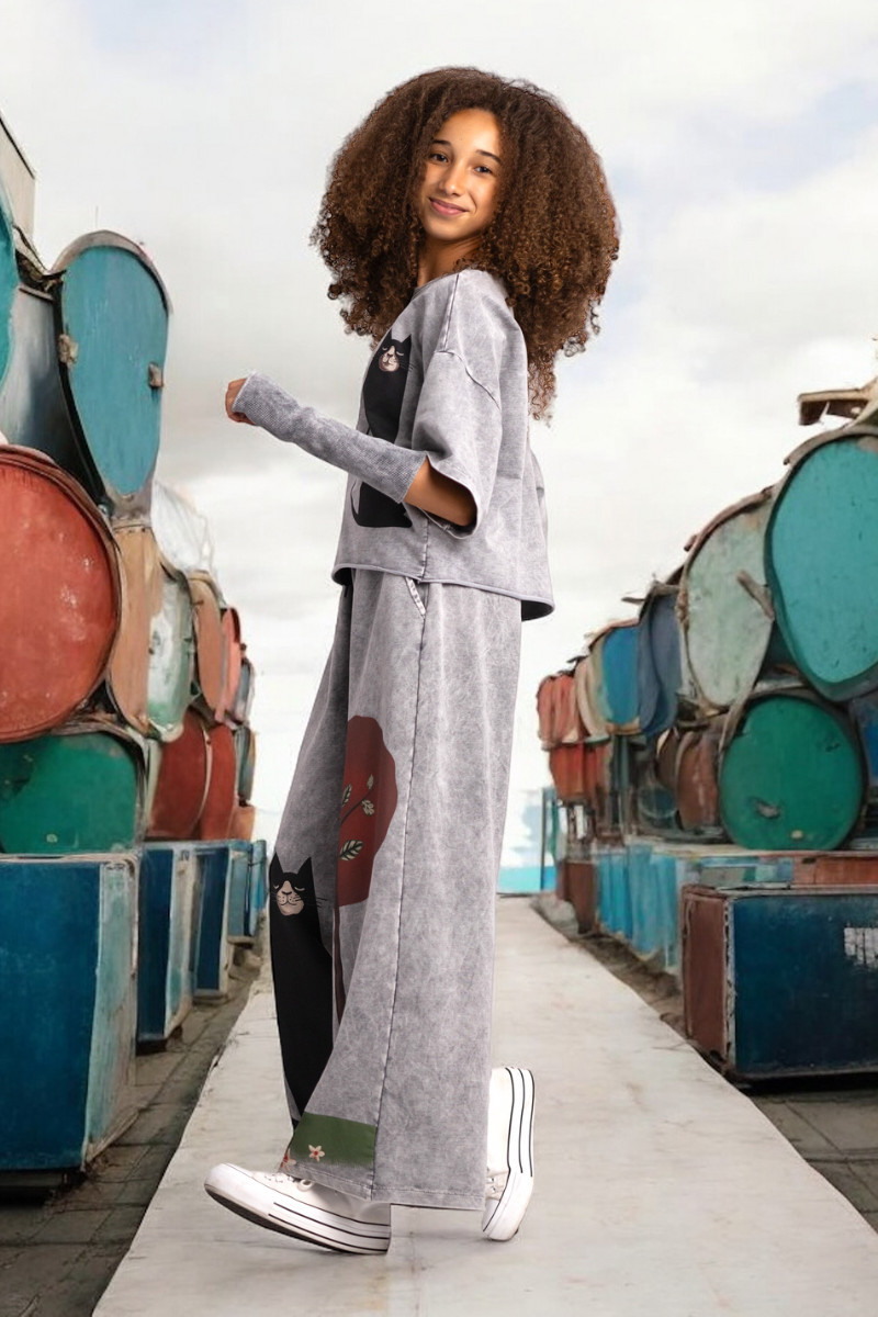 Komplet 3w1 Magic Cat bluzka, spodnie, mitenki