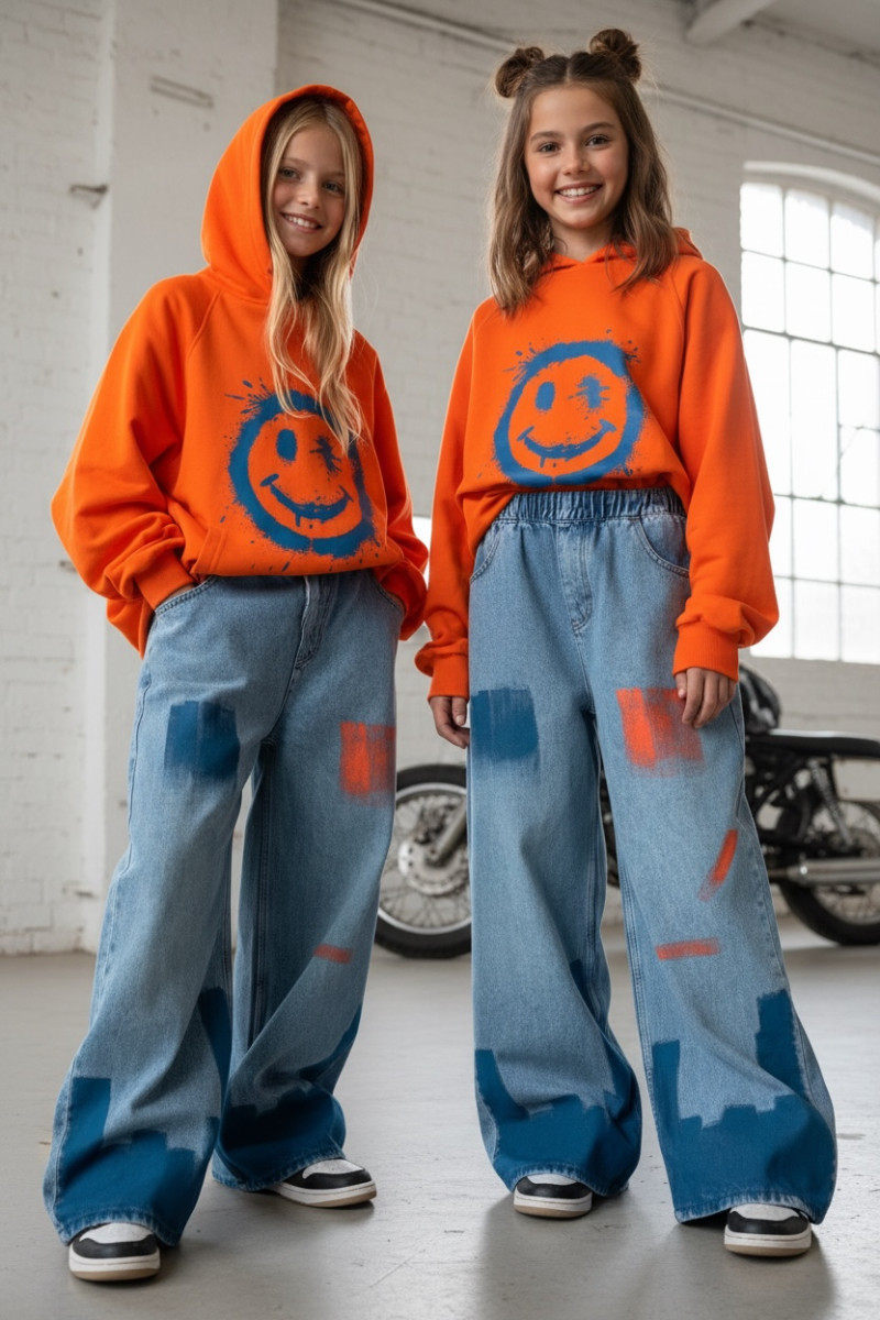 Spodnie jeansowe Hand Paint Orange